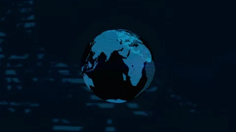 Global earth map rotating digital world ... | Stock Video | Pond5