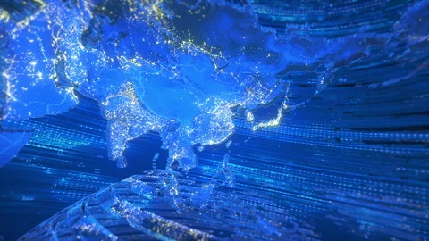 Global earth map rotating digital world ... | Stock Video | Pond5