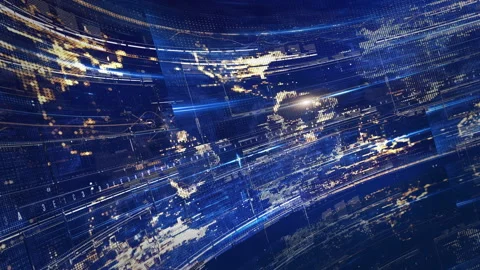 Global earth map rotating digital world ... | Stock Video | Pond5