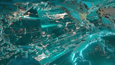 Global earth map rotating digital world ... | Stock Video | Pond5