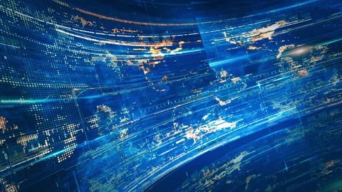 Global earth map rotating digital world ... | Stock Video | Pond5