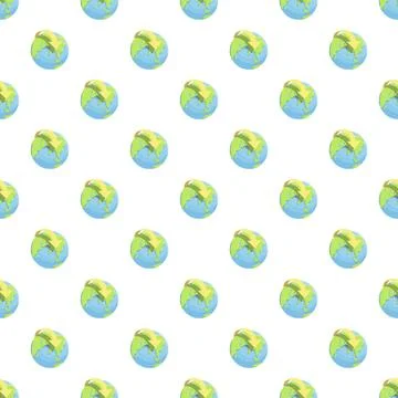 Global earth planet world map seamless pattern Stock Illustration