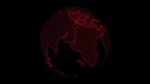 Global earth rotating Digital World News stock video Stock Footage 308477395