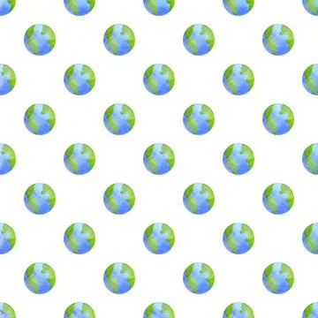 Global earth world map seamless pattern design Stock Illustration