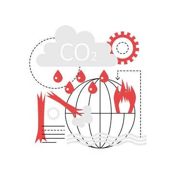 Global ecology problem Stock Illustration