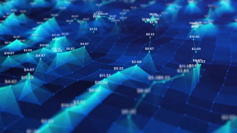 Global Economic Data Analysis and High Tech System Grid Background Stock Footage 335546877