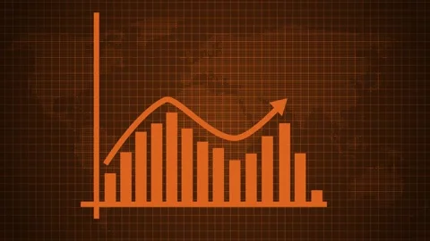 Global Economic Downturn Visualization Animation, Animated Increasing Reven.. Stock Footage 309965250
