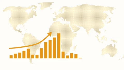 Global Economic Growth Visualization Animated, Business and Finance Concept.. Video stock 310200178