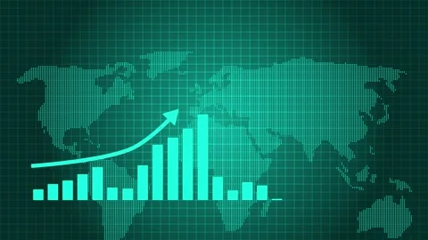 Global Economic Growth Visualization Animated, Business and Finance Concept.. Stock Footage 310200214