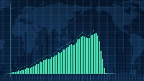 Global Economic Growth Visualized Through Bar Graph Animation Video stock 308985170