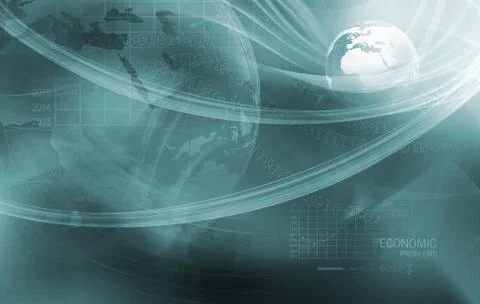 Global Economic Problems with Analytical Graph in Background Concept Series Illustrazione stock