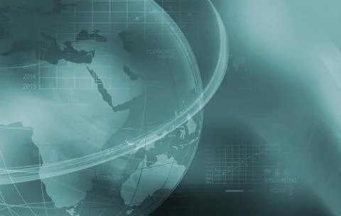 Global Economic Problems with Analytical Graph in Background Concept Series Illustrazione stock