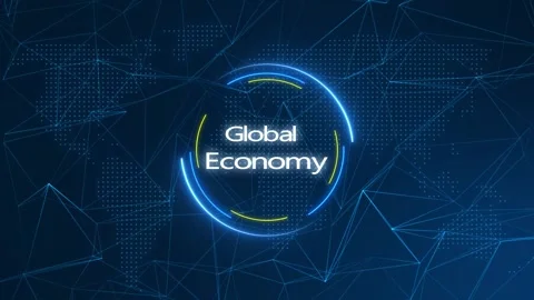 Global Economy Text Effect Technology Background Stock Footage 262598835