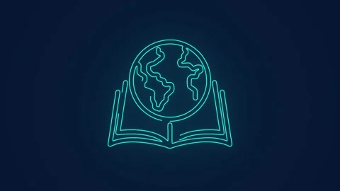 Global education book study animation Stock Footage 264962795