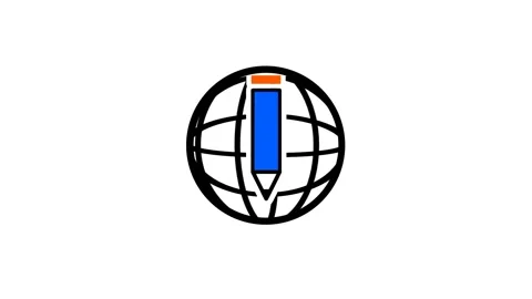 Global Education Marker Icon Stock Footage 336061735