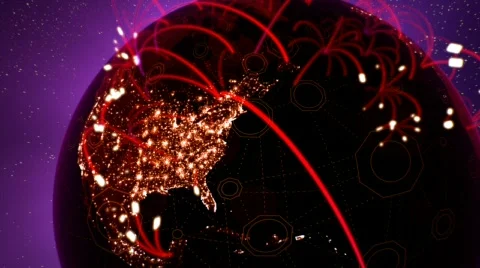 Global electronic correspondence Stock Footage 662714