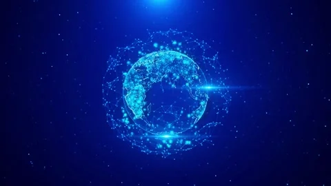 Global encrypted cybersecurity network data cyber security cloud computing IOT 動画素材 247812043
