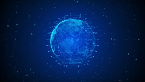 Global encrypted cybersecurity network data cyber security cloud computing IOT 動画素材 247812206