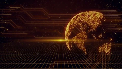 Global encrypted cybersecurity network data cyber security cloud computing IOT 動画素材 247812293