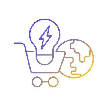Global energy markets gradient linear vector icon Stock Illustration