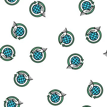 Global energy saving vector seamless pattern Stock-Illustration