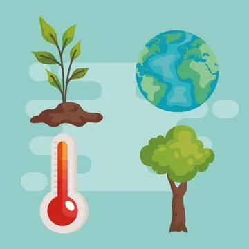 Global environmental problems Stock Illustration