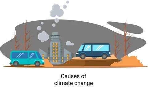 Global environmental problems. Land degradation. Soil erosion, desertification Stock Illustration