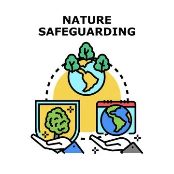 Global environmental protection for future saving planet Stock Illustration