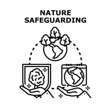 Global environmental protection for future saving planet Stock Illustration