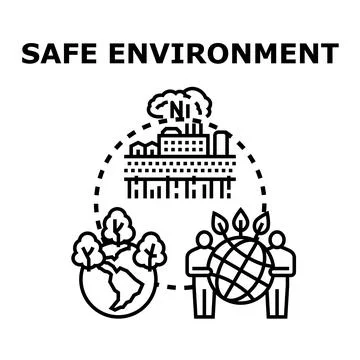Global environmental protection for a safe future world Stock Illustration
