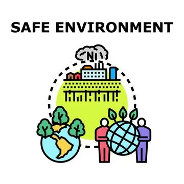 Global environmental protection for a safe future world Stock Illustration