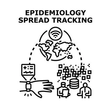 Global epidemiology spread tracking and data analysis Stock Illustration