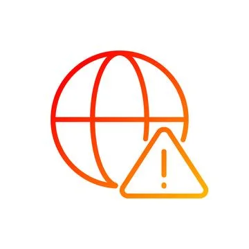 Global error pixel perfect gradient linear vector icon Ilustración de archivo