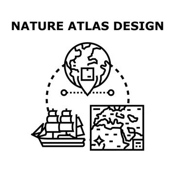 Global exploration logistics planning flat concept design Stock Illustration
