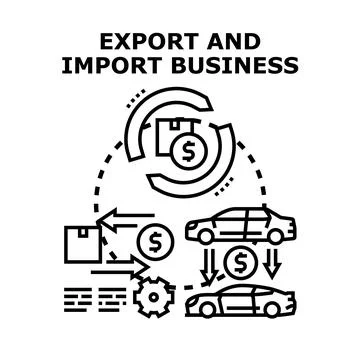 Global export and import business logistics concept Stock Illustration