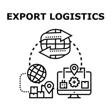 Global export logistics and international trade concept Stock Illustration