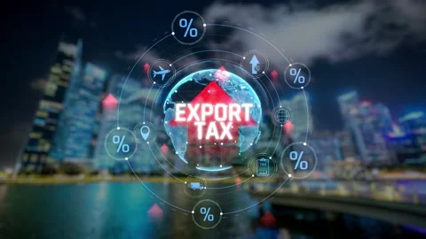 Global Export Tax Concept with Arrow Sym... | Stock Video | Pond5