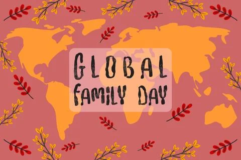 Global Family Day flat vector illustration Stock Illustration