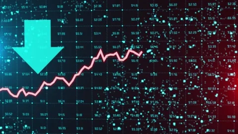 Global Finance Meltdown Data Visualization Bear Market Fall - Animation Stock Footage 310309672