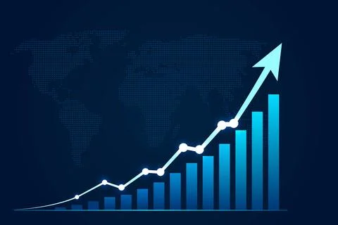 Global Financial Analytics Illustration Illustrazione stock