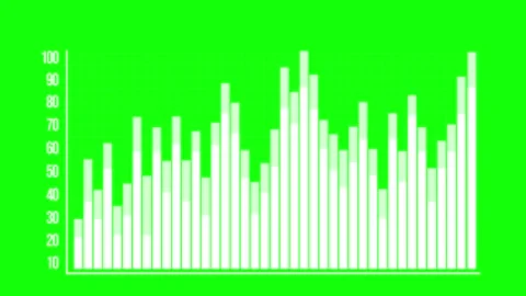 Global financial business analysing concept with trade statistics. Green Screen. Stock Footage 329054182