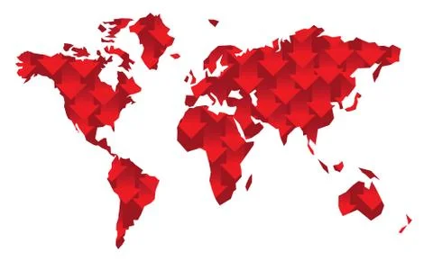 Global financial crisis - vector background. World map and lot of arrows to down 스톡 일러스트