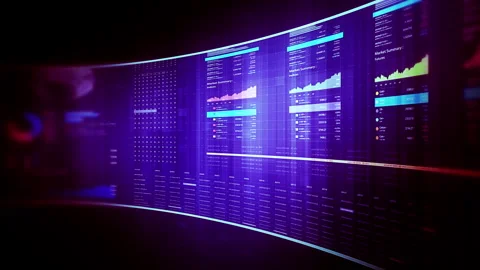 Global financial data visualization, stock market analytics Stock Footage 337696567