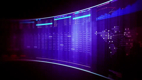 Global financial data visualization, stock market analytics Stock Footage 338167211