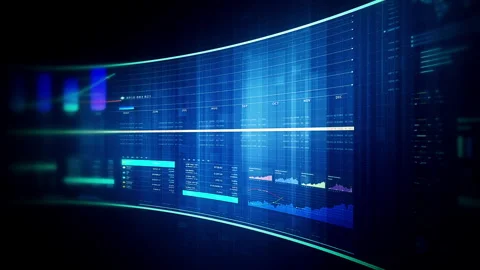 Global financial data visualization, stock market analytics Stock Footage 338167504