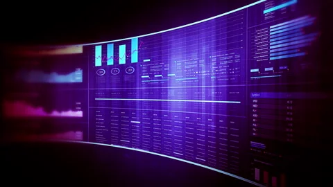 Global financial data visualization, stock market analytics Stock Footage 338167574