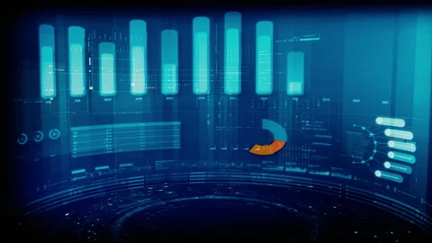 Global financial data visualization, stock market analytics Stock-Footage 344366292