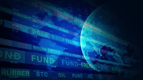Global financial markets data visualization, Digital representation Stock Footage 277557658