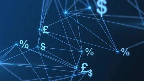 Global financial network data array system Video stock 149760811