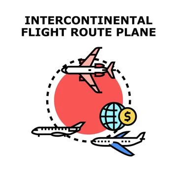 Global flight route planning vector concept Stock Illustration